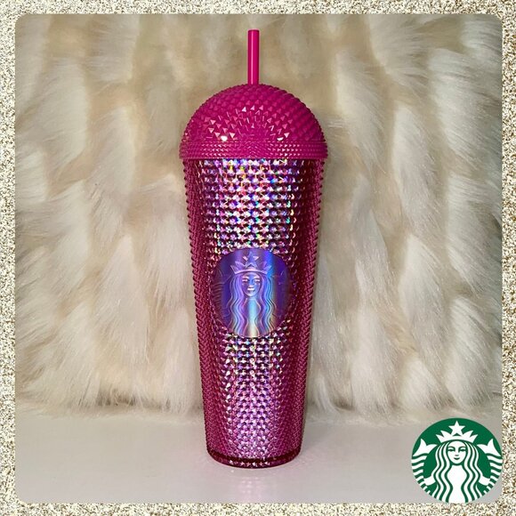 Starbucks Other - 🌞 NWT 2025 Starbucks Summer Hot Pink Studded Venti Cold Cup Tumbler